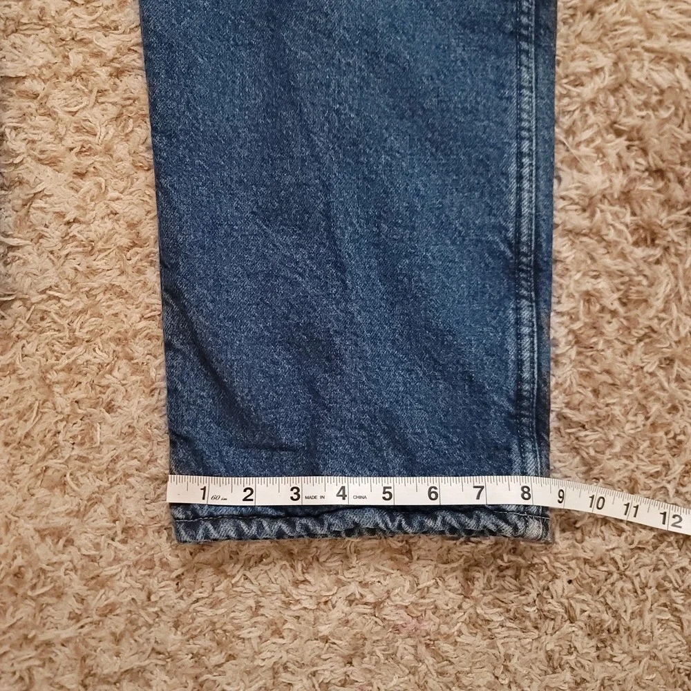 Wrangler Rugged Wear Jeans Mens‎ 38x30 Blue Quilted Red Lined Insulated Denim